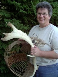 Antler basketmaker, Cathryn Peters.