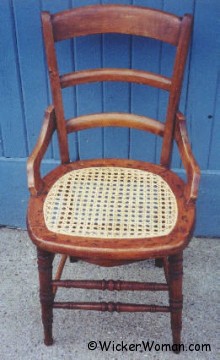 Hand caned chair seat. Hand caned chair seat.