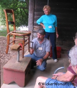 Bill Brick's cane chair holding jig