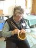 Weaving a coiled straw bee skep