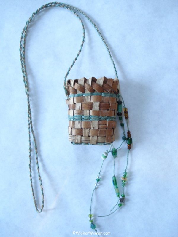 birch bark necklace basket