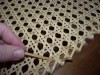 Chair caning by hand Traditional-hole-caning