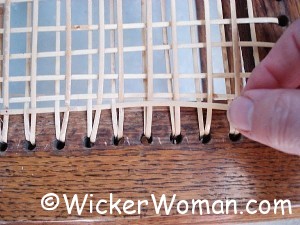 chair-caning-step4 chair caning step 4 horizontal weaving
