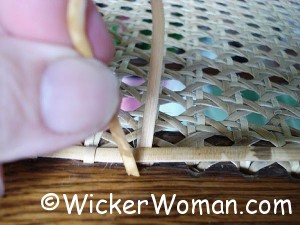 chair-caning-step7-binder-cord How to apply the final chair caning step-binder cord