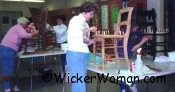 Chair caning class taught by Cathryn Peters.