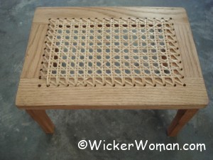 traditional hand cane footstool