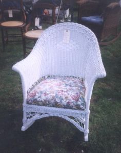 Paper wicker rocker-Art Deco style Paper wicker rocker-Art Deco style