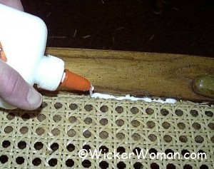 apply white glue in groove apply glue to groove