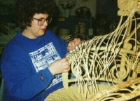 Repairing a wicker rocker