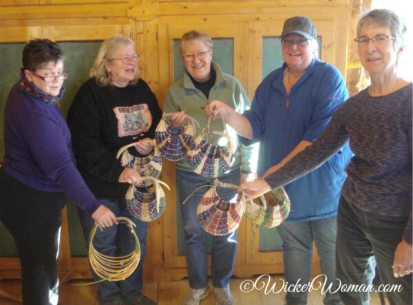 North House Folk School antler basket class students