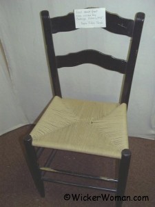 Cathryn's-first-paper-rush-seat Cathryns first paper rush seat