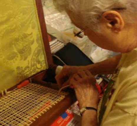 Jan Noall, chair caning expert in Cuyahoga Falls, OH.