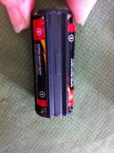 batteries in case in LED flashlite