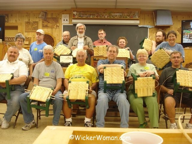 Marc Adams School of Woodworking cane twill class with instructor, Cathryn Peters from Minnesota in 2013.