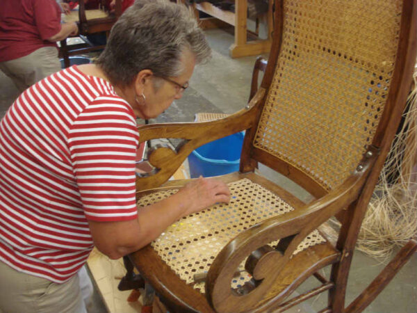 caning Lincoln rocker seat