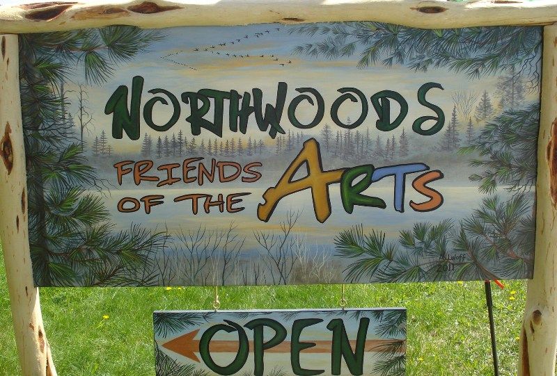 Northwoods Friends of the Arts Gallery sign