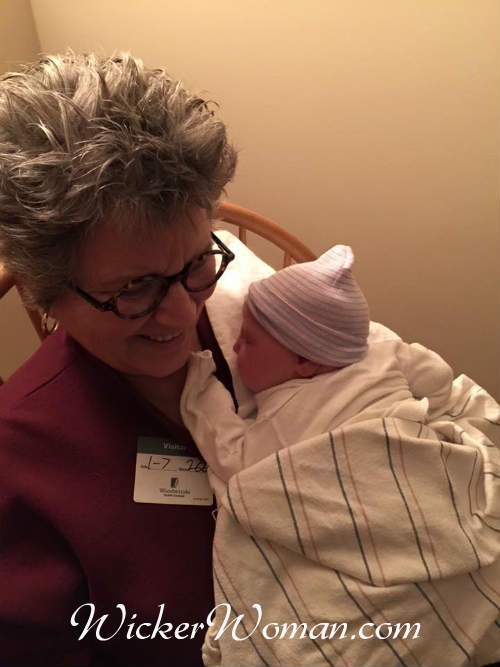 Nana Cathy with newest grandbaby, Tessa