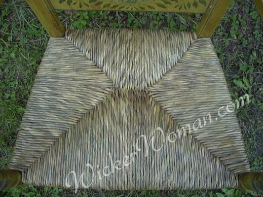 Norwegian chair hand-twisted bulrush seat