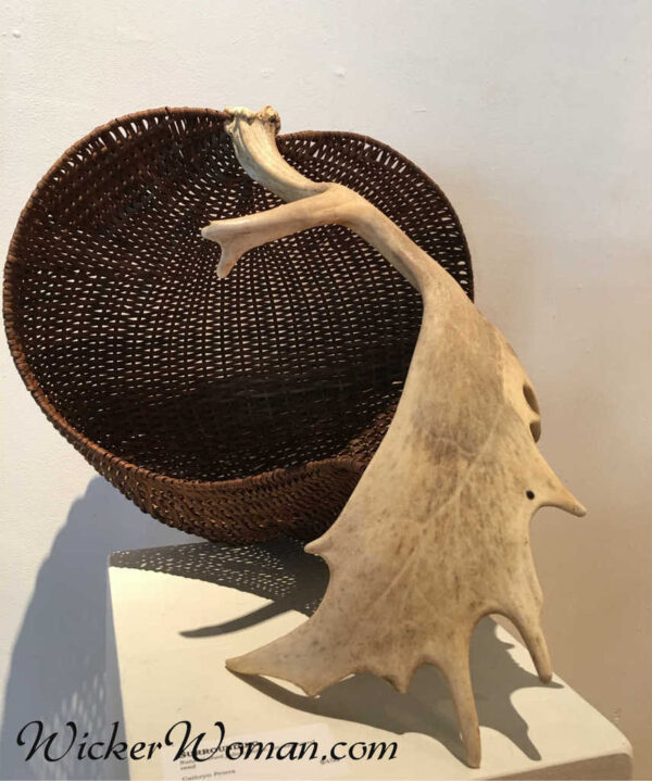 Surrounding-Antler Basket Sculpture by Cathryn Peters 