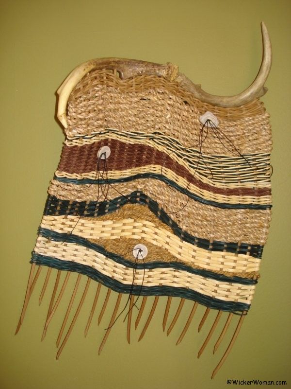 Undulating Antler Wall Basket Sculpture