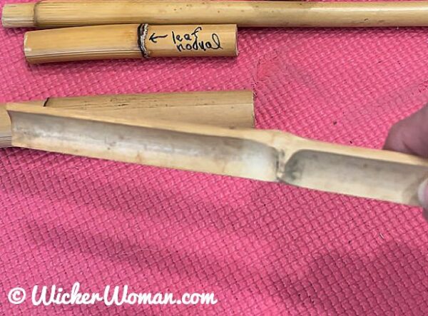 Bamboo, unlike rattan, has a hollow core, not solid. 