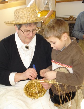 Bee skep making demonstration by Cathryn Peters