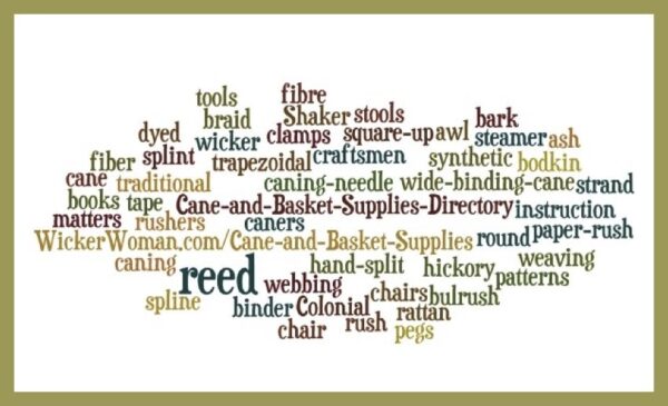 Cane and Basket Supplies Directory™ word jumble image for main page.