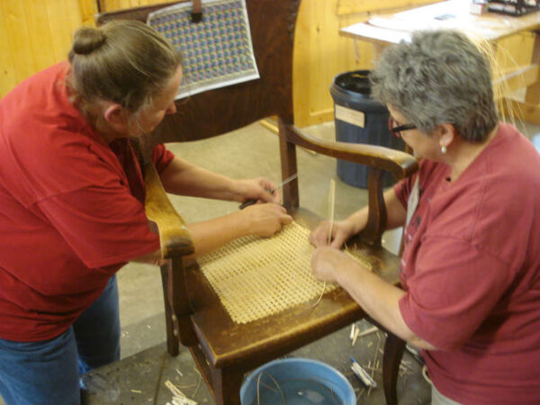 chair caning for two hands