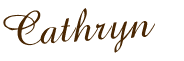Cathryn script signature