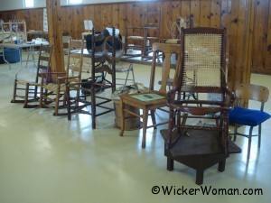 chair caning samples at TSWG Gathering