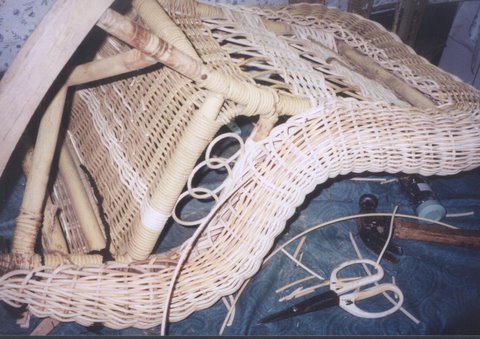 how-to repair a child's wicker rocker