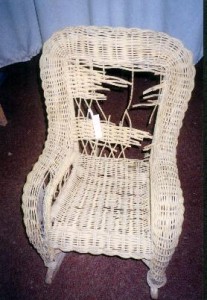 Child's Wicker Rocker-Before