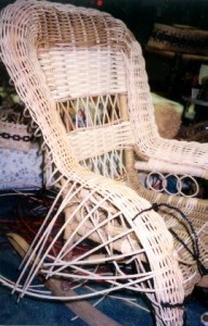 serpentine rolled wicker arm repair