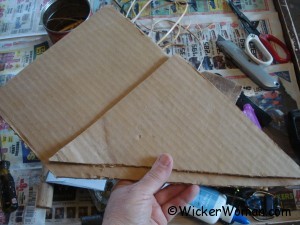 rush seat cardboard triangles 