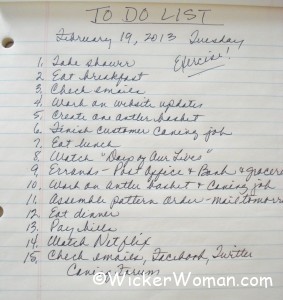 daily to do list