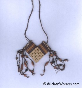 black ash elbow basket necklace