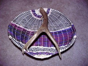 Fancy Mule Deer Antler Basket