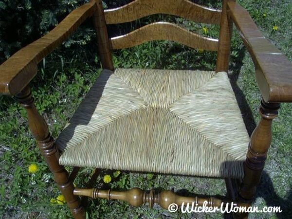 Learn how to weave a hand-twisted rush seat at John C. Campbell Folk School in 2008