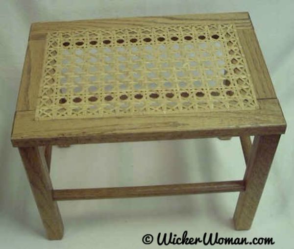 Beginner Hole Cane Footstool Beginner Hole Cane Footstool Class at the Ely Folk School 2017