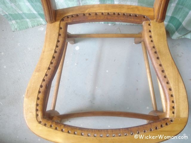 hole cane seat horseshoe shape