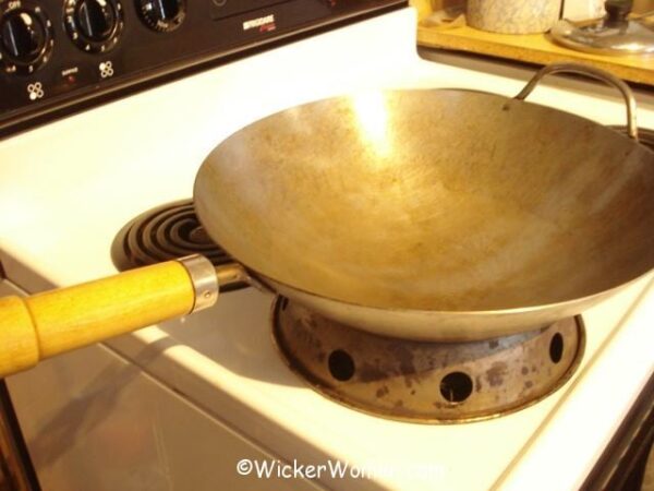 large steel wok