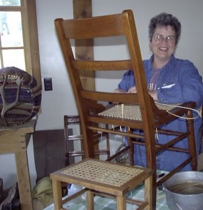 chair caning demonstration