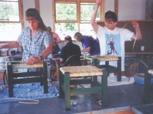 chair caning North House Folk School