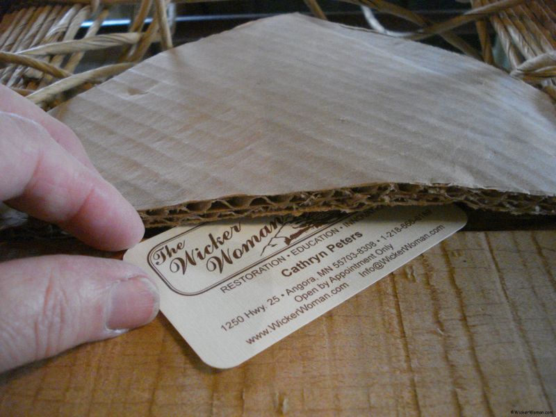 Tuesday Tips--Leaving your mark on rewoven chair seats