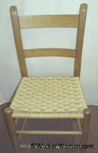 Mule ear chair with seagrass seat