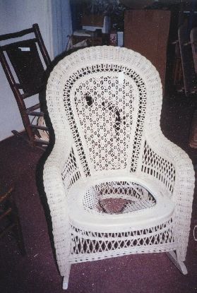 Victorian Antique Wicker Rocker Photos