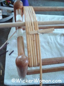 tension rod cane setting the warp caning tension rods--setting the warp