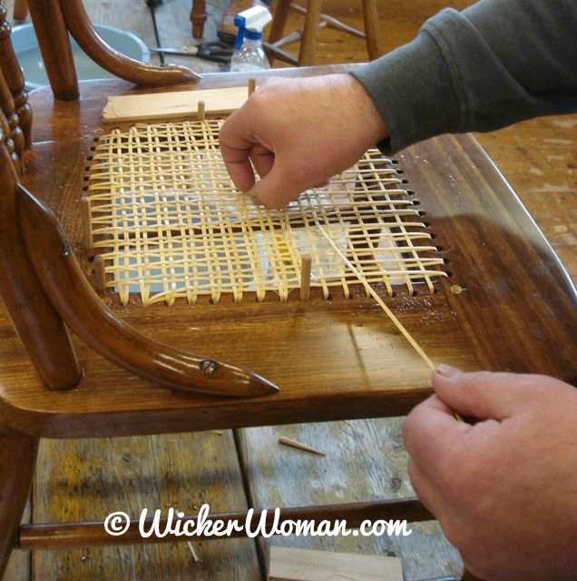 Traditional hole-to-hole chair caning class