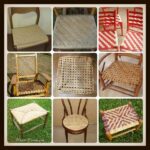 Do You Have Chair Caning Questions? Various designs and patterns of chair seat weaving are shown in this collage.