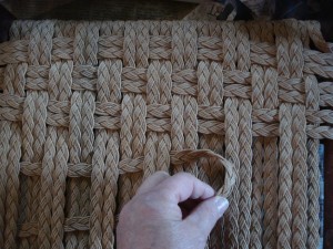 weaving checkerboard rush stool weaving checkerboard rush stool